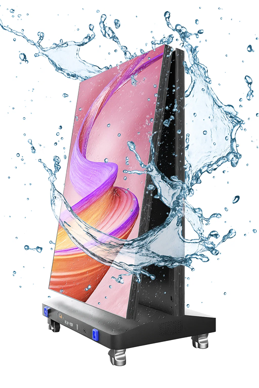 Waterproof and dustproof LED advertising display screen with IP65 protection, outdoor digital signage, Ocolour high brightness screen