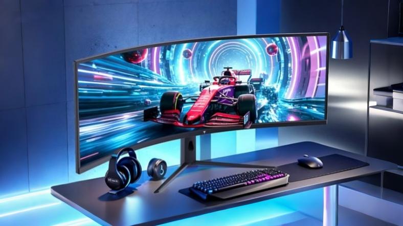 120Hz LED display showing smooth gaming graphics, illustrating the difference between 7680Hz pixel refresh rate and 120Hz screen refresh rate in high-performance LED screens for esports, VR, and immersive XR applications.
