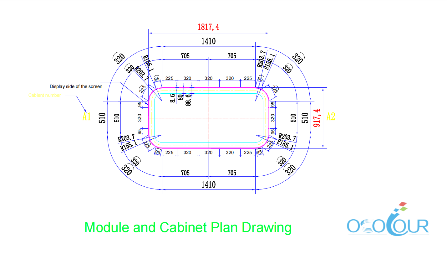 Curved LED Ring Display Solution