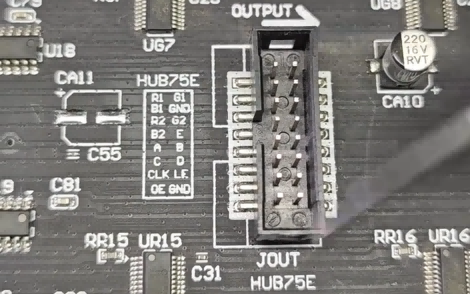 LED Display HUB75 Interface 16-Pin Function Definition Chart